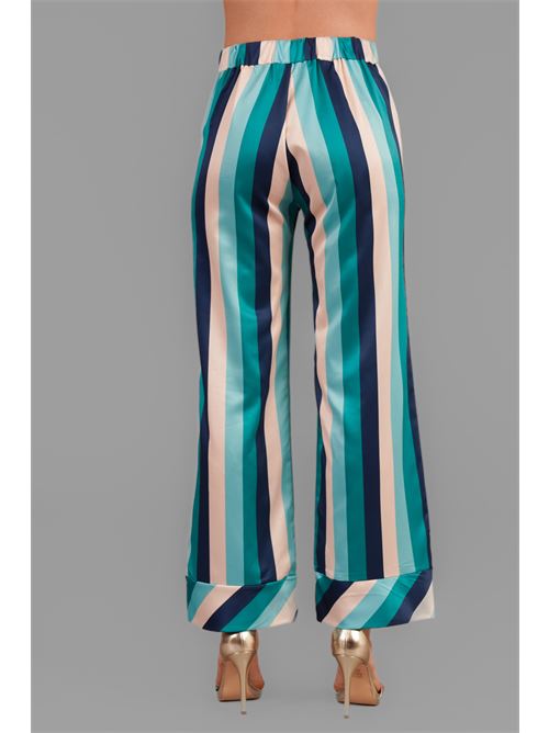 Pantalone in raso Manuela Riva | PT32/0880FANTASIA